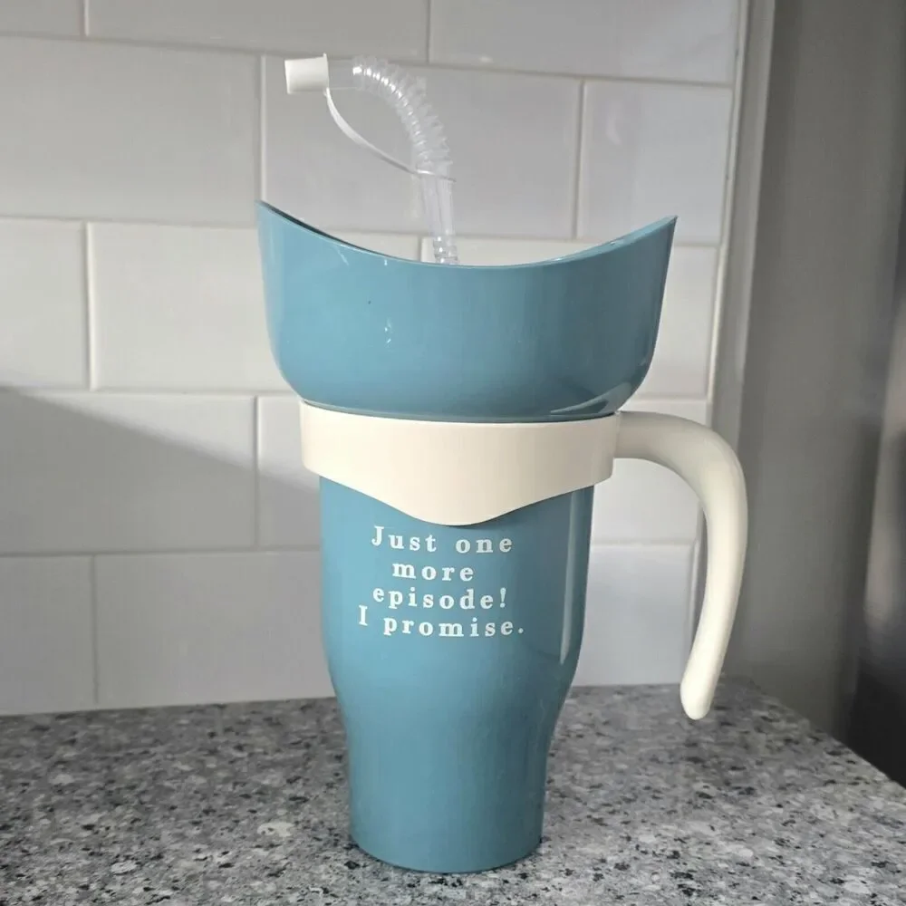 Target Snack Tumbler Sea Foam Just 1 More Episode 32.5oz Movie Night Binge 2024‎